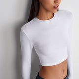 Basic Long Sleeve Crop Top