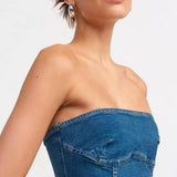 Tint Bodycon Maxi Denim Dress