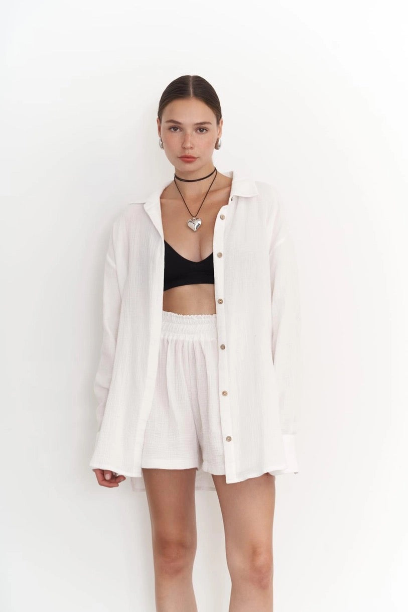 Muslin Shirt Set