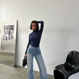 Stitched Square Straight-Leg Jeans