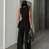 Double Waist Pleated Trousers