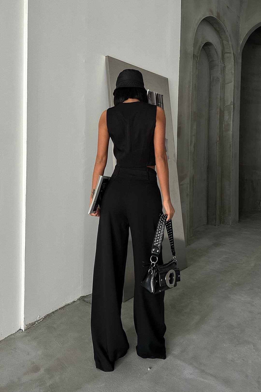 Double Waist Pleated Trousers