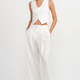 Sleek Button-Front Vest