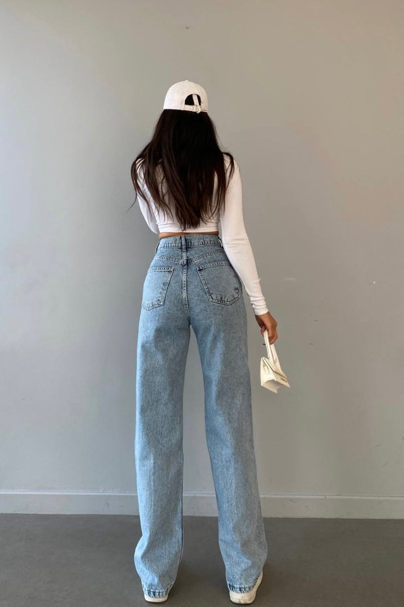 Stitch Front Flared Jeans
