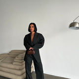 Structured Blazer & Pleated Trousers Set
