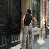 Leopard Palazzo Jeans