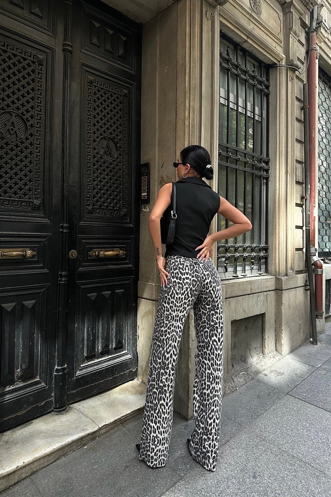 Leopard Palazzo Jeans
