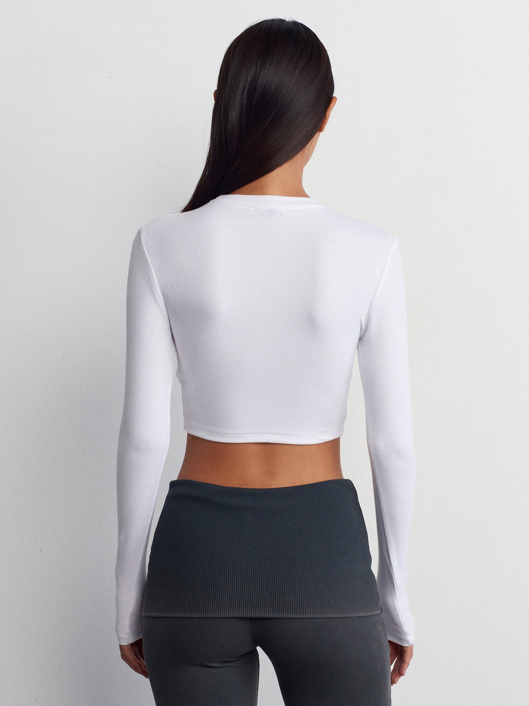 Basic Long Sleeve Crop Top