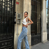 Ice Hem Baggy Fit Straight Jeans