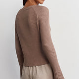 Flared Sleeves Button Up Cardigan