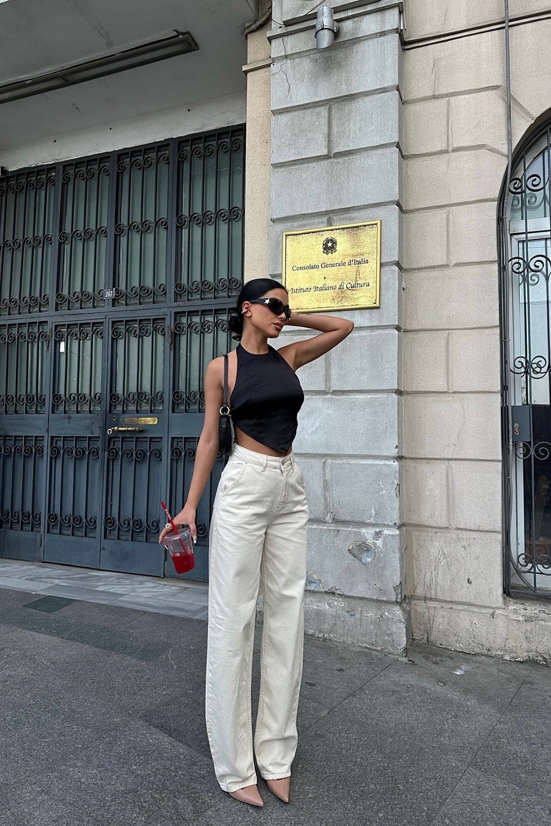Baggy Ivory Barrel Jeans