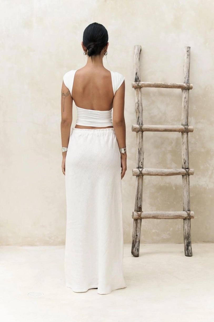 Linen Maxi Skirt