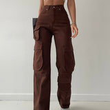 Pockets Cargo Jeans In Neutrals