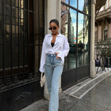 Tassel Front Light Blue Jeans