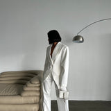 Structured Blazer & Pleated Trousers Set