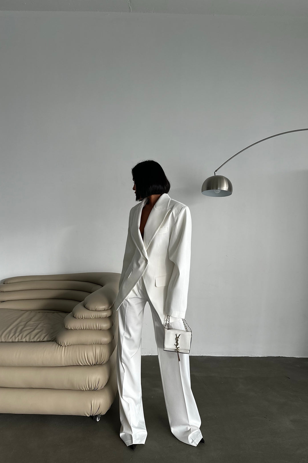 Structured Blazer & Pleated Trousers Set
