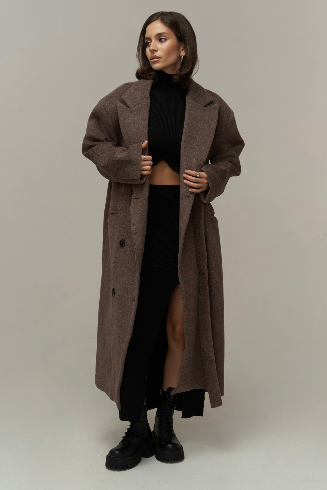 Tie String Oversize Long Coat
