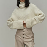 Turtle Neck Cropped Sweater