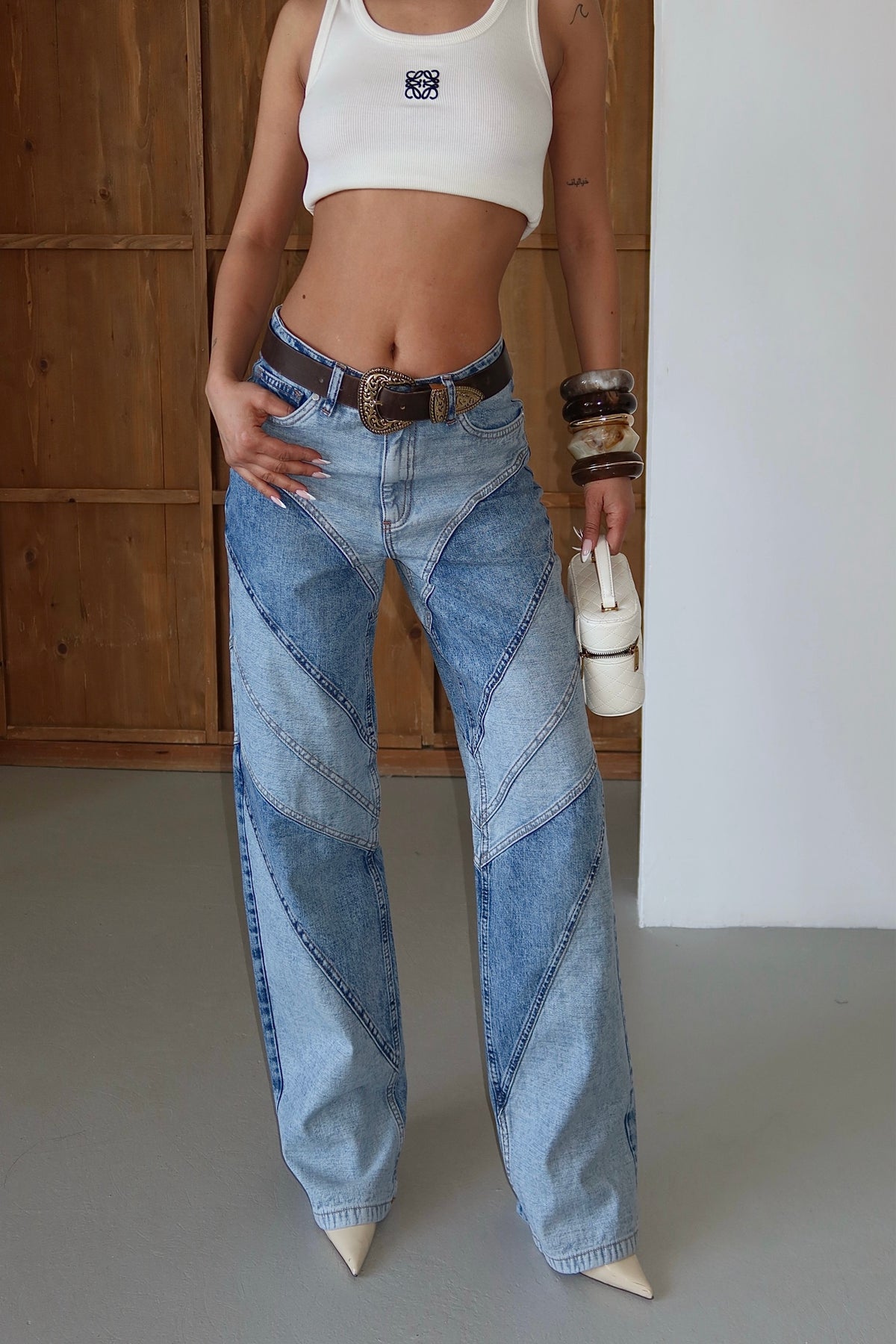 Reverse Two Tone Jeans