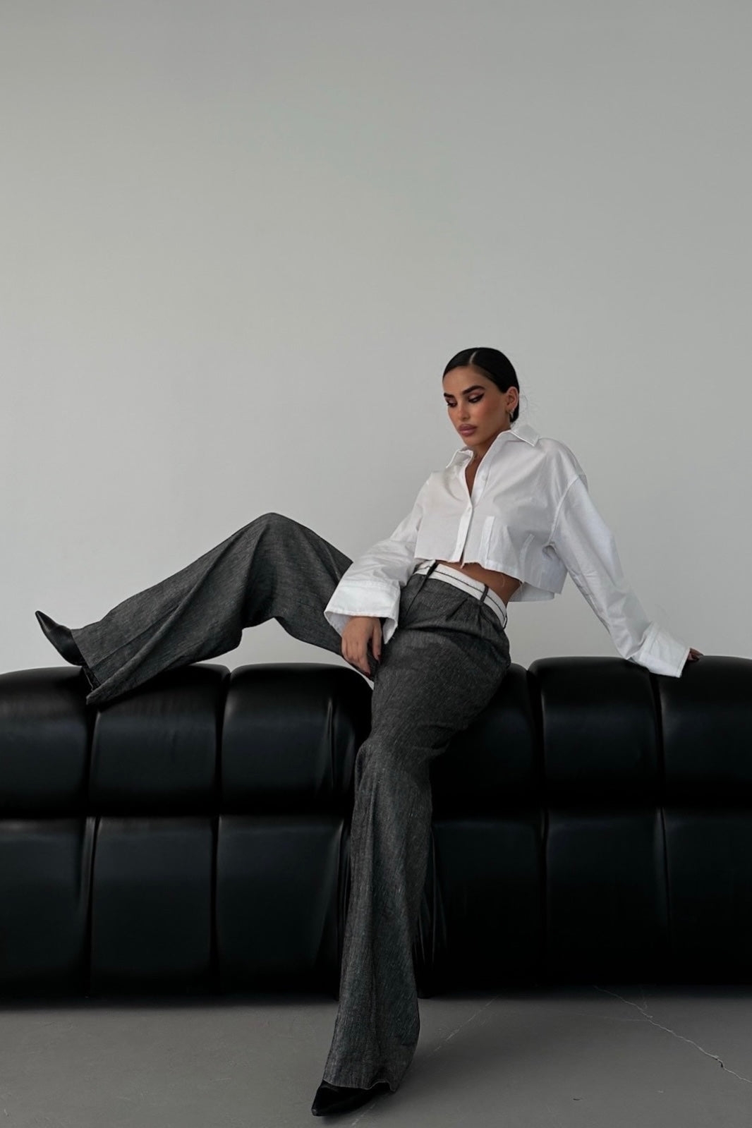 Bella Pants Mixed Gray