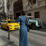 Denim Slit Skirt Dress