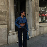 Bicolor Straight Jeans