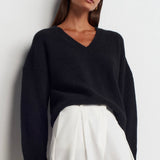 V-Neck Knit Sweater