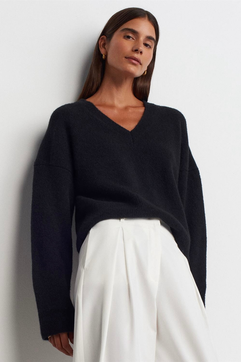 V-Neck Knit Sweater