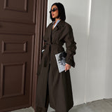 Brown Belted Trench Coat