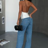 Classic Mid Rise Jeans Blue