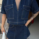 Denim Skort Set