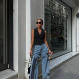 Urban Stripe Oversized Jeans