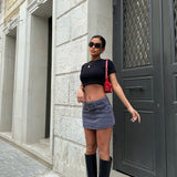 Buckle Micro Mini Skirt