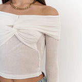 Criss Cross Off Shoulder Top