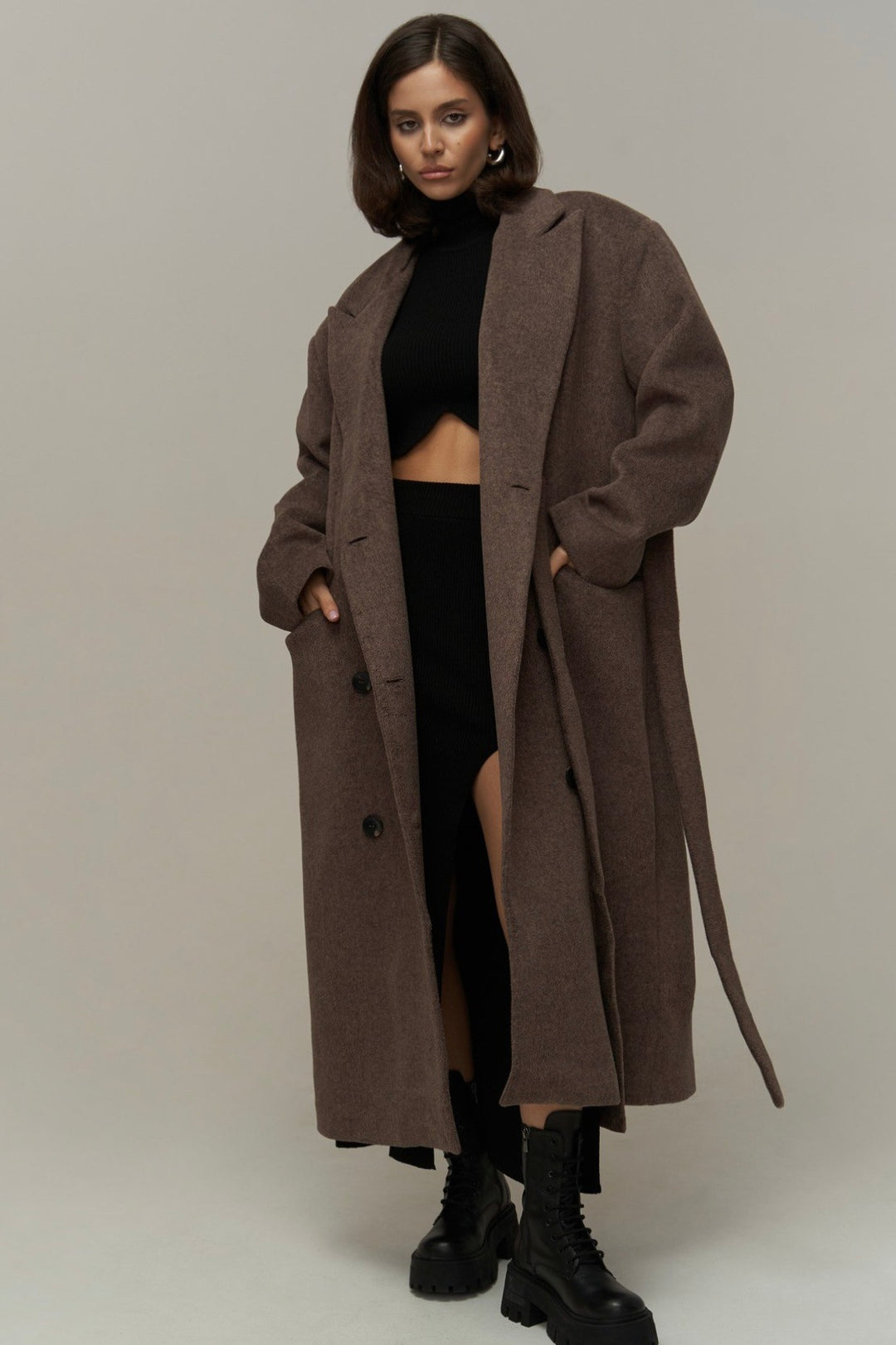 Tie String Oversize Long Coat