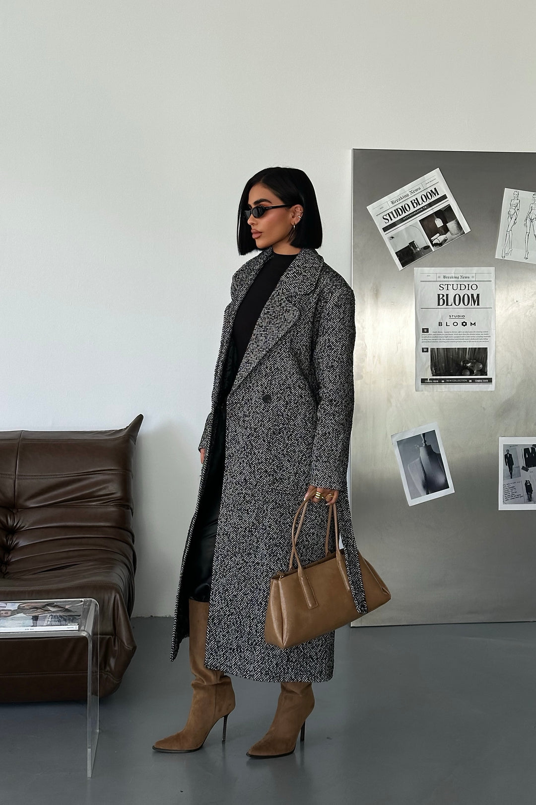 The Raven Herringbone Coat