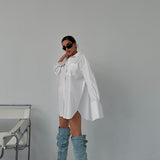 Poplin White Long Shirt