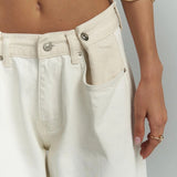 Tri-Fold Jeans Cream