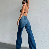 Ripped Pockets Palazzo Jeans