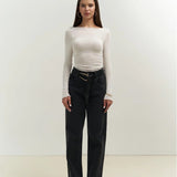 Sabrina Neckline See-Through Top
