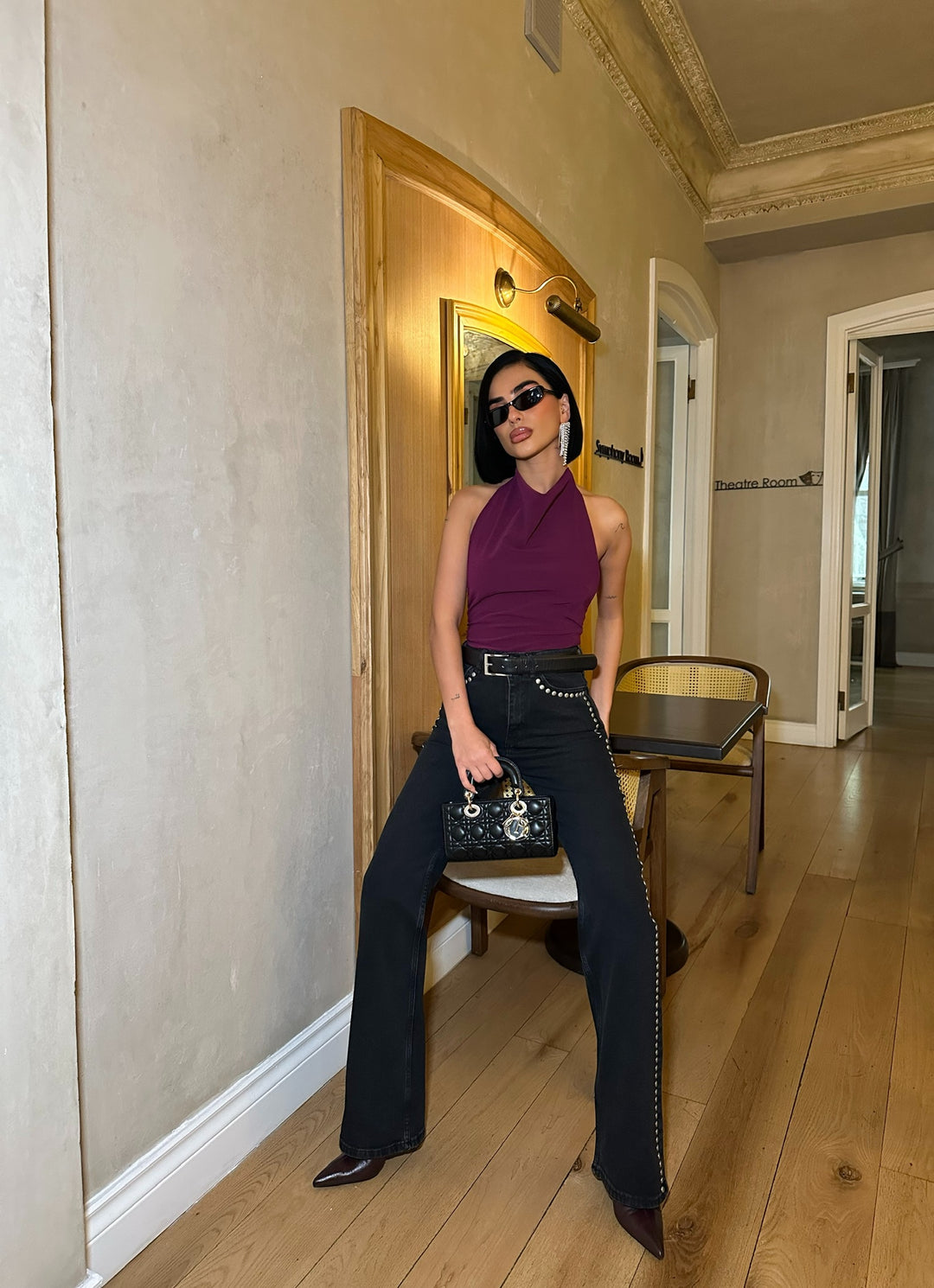 Studded Side Straight Leg Jeans