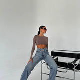 Cross Belt Wide Leg Jean