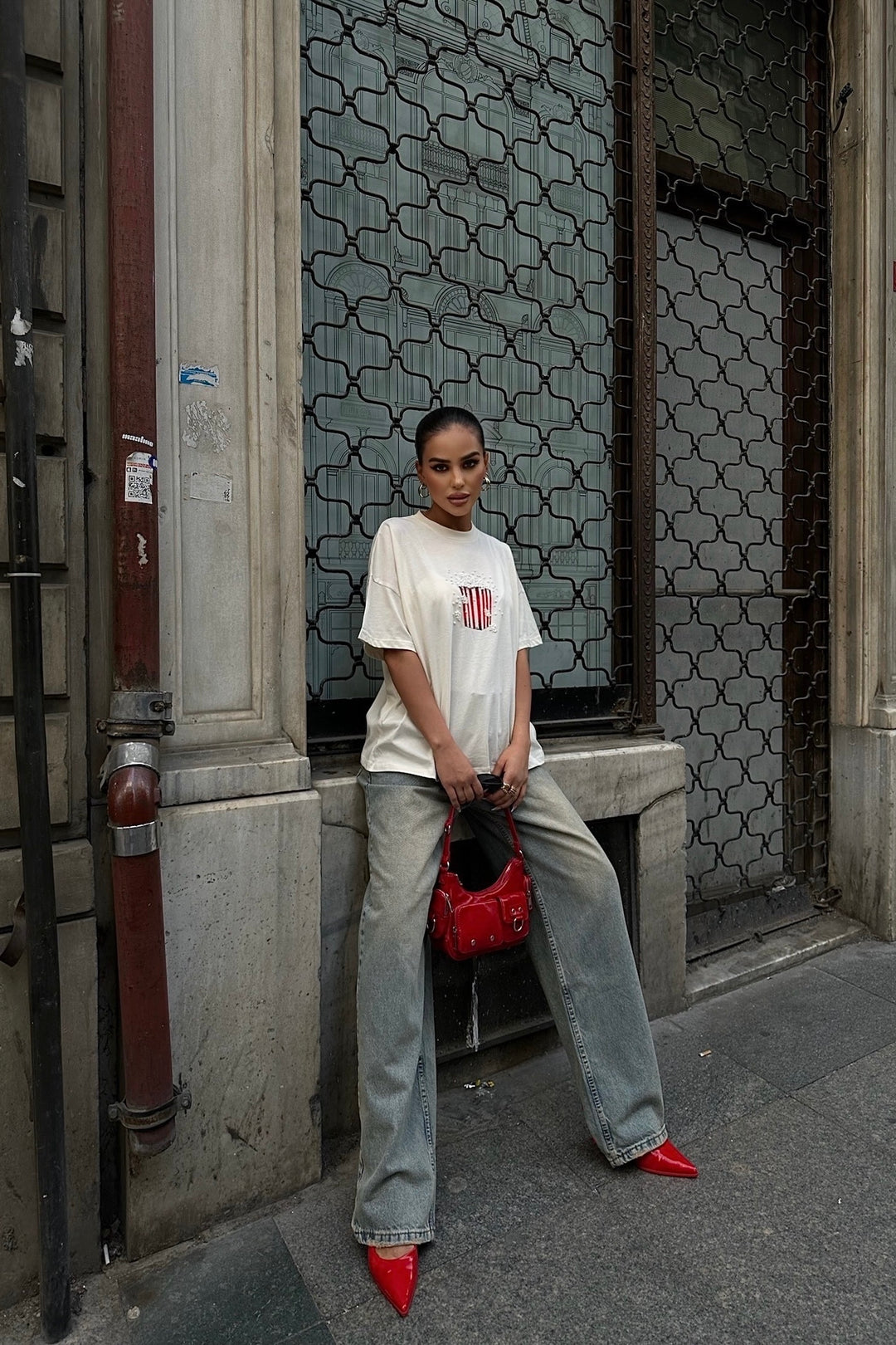 Tint Brown Wash Baggy Jeans