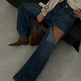 Patch Cut Flared Jeans