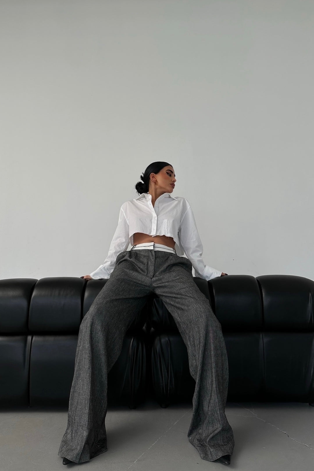 Bella Pants Mixed Gray