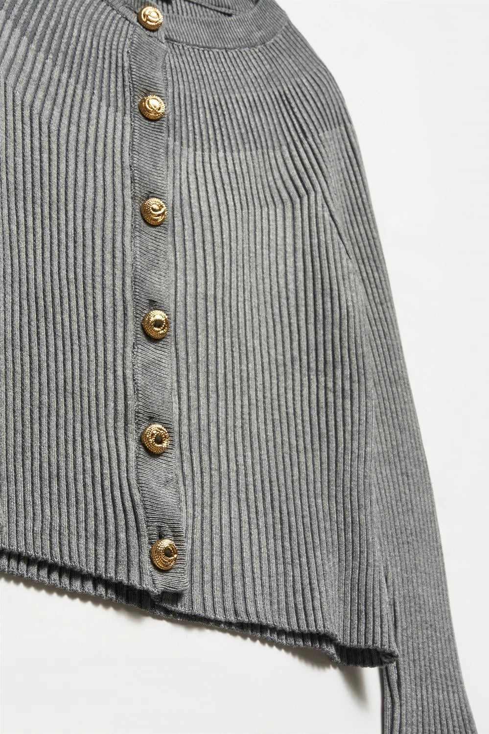 Flared Sleeves Button Up Cardigan