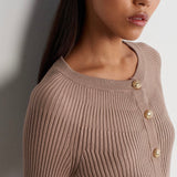 Flared Sleeves Button Up Cardigan