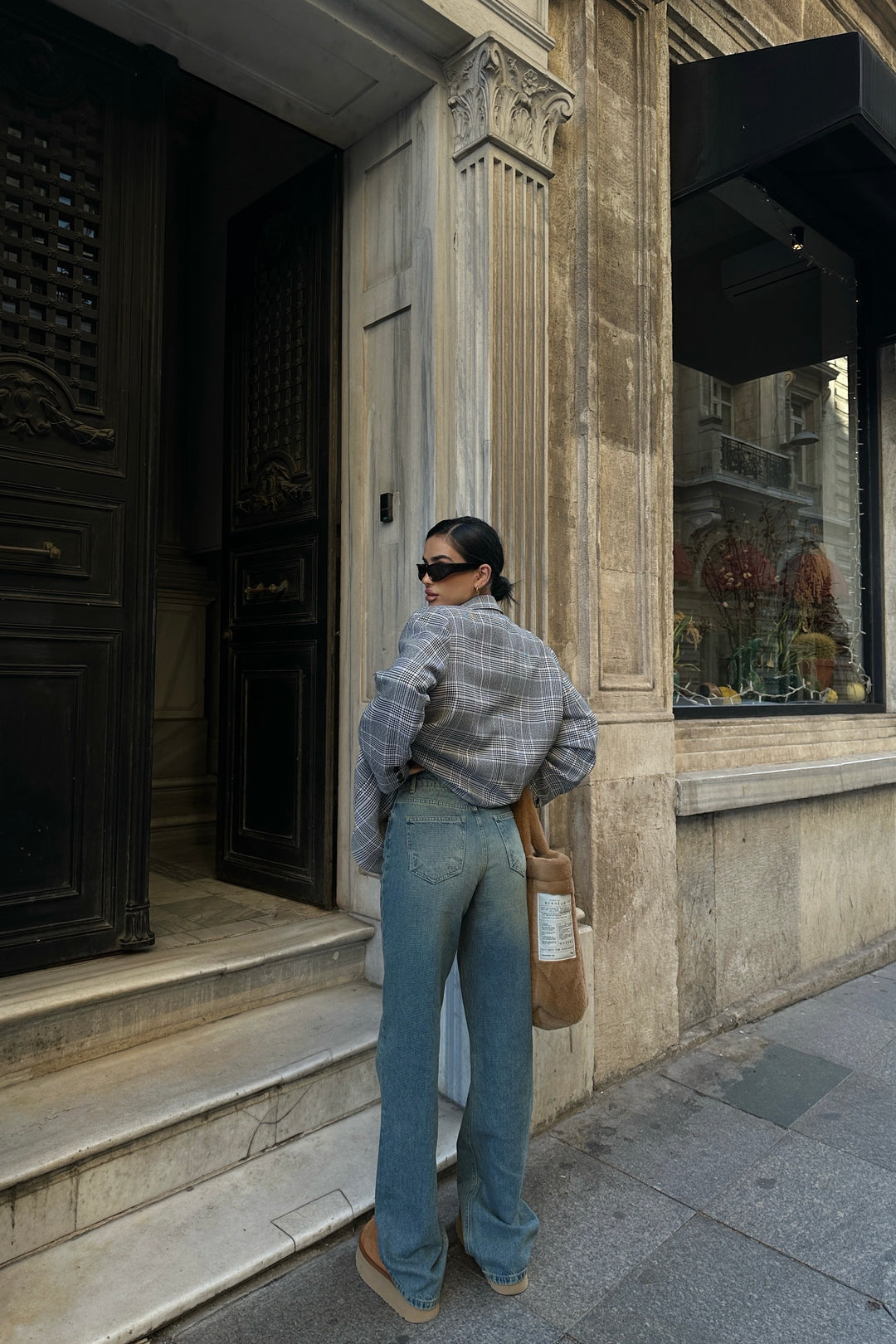 Sandblast Green Wash Palazzo Jeans