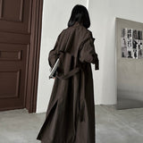 Brown Belted Trench Coat