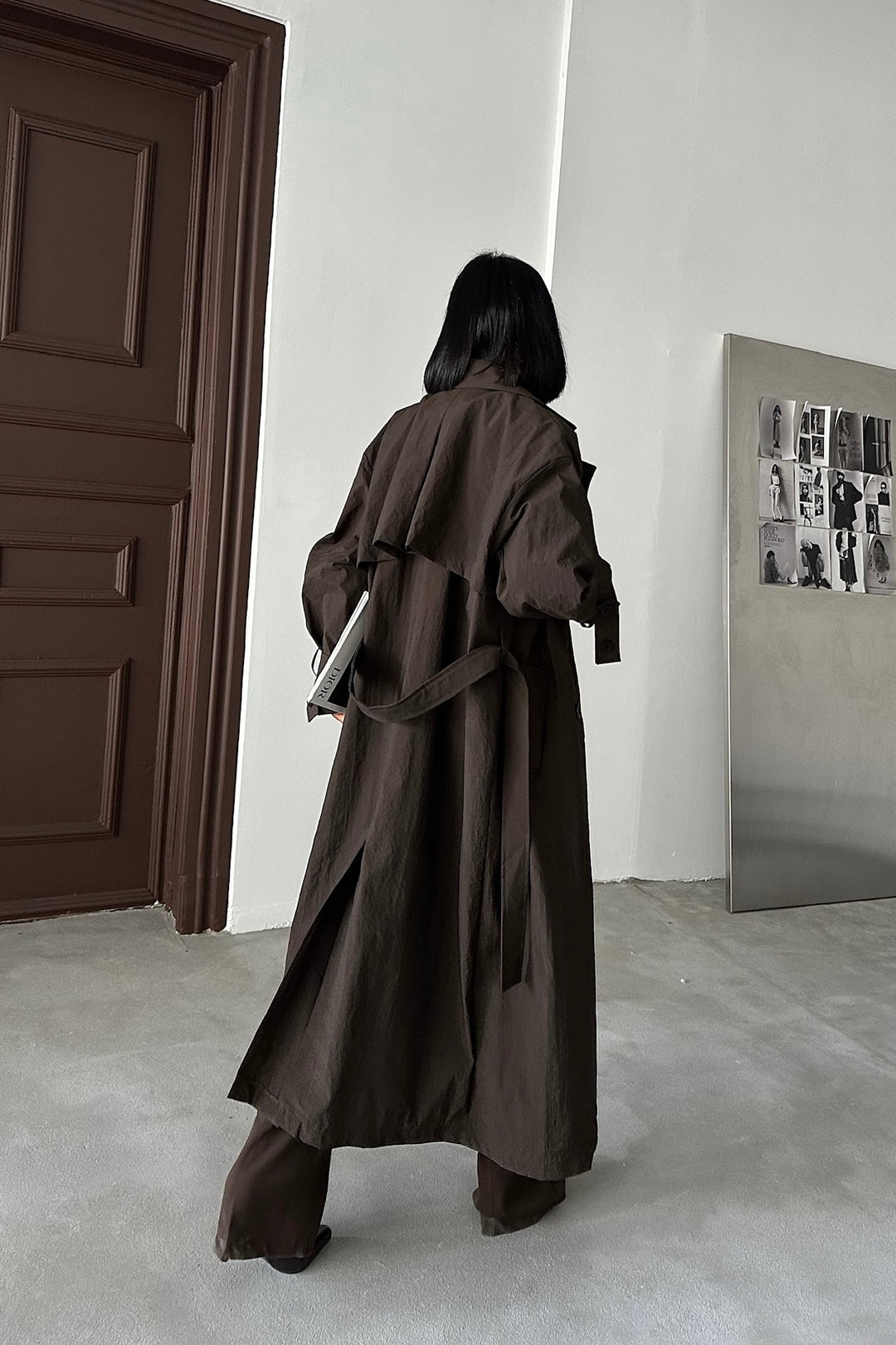 Brown Belted Trench Coat